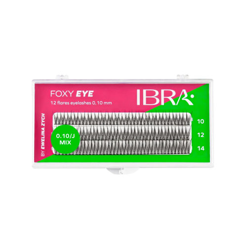 Ibra - Individual false eyelashes Foxy Eye 0.10 J - Mix size