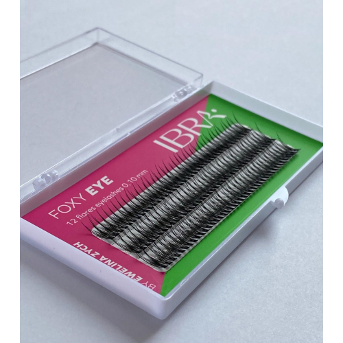 Ibra - Individual false eyelashes Foxy Eye 0.10 J - Mix size