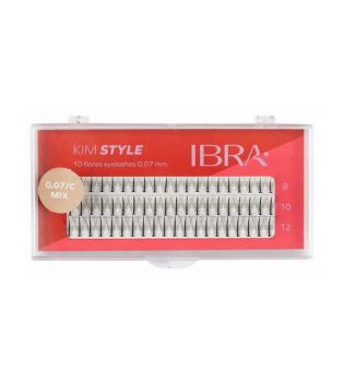 Ibra - Individual False Eyelashes Kim Style 0.07 C - Mix Sizes