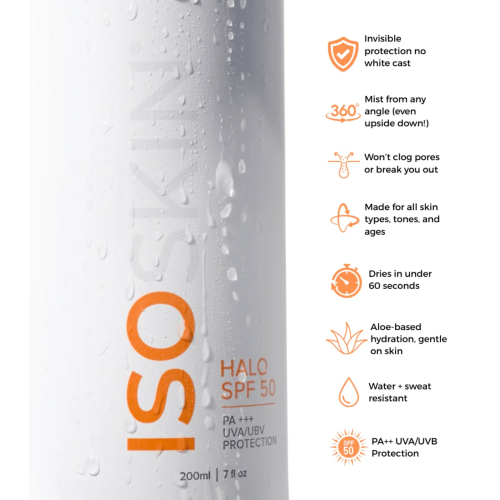ISOCLEAN - *ISOSKIN* - Spray sunscreen Halo FPS 50 PA+++ UVA/UBV