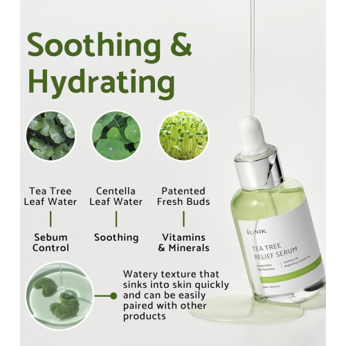 iUNIK - Facial Serum Tea Tree Relief - Acne Skin