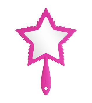 Jeffree Star Cosmetics - *Pink Religion* - Hand Mirror - Hot Pink Soft Touch Leaf