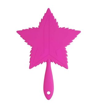 Jeffree Star Cosmetics - *Pink Religion* - Hand Mirror - Hot Pink Soft Touch Leaf