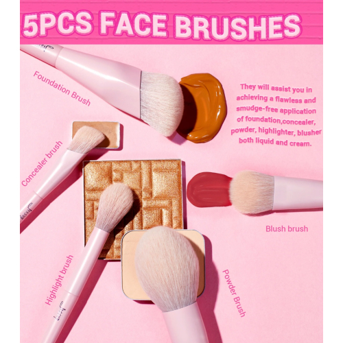 Jessup Beauty - *Collection IV* - Brush set with box - Crystal Pink