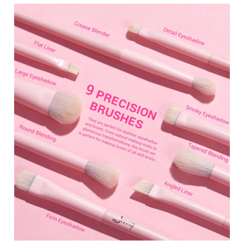 Jessup Beauty - *Collection IV* - Brush set with box - Crystal Pink