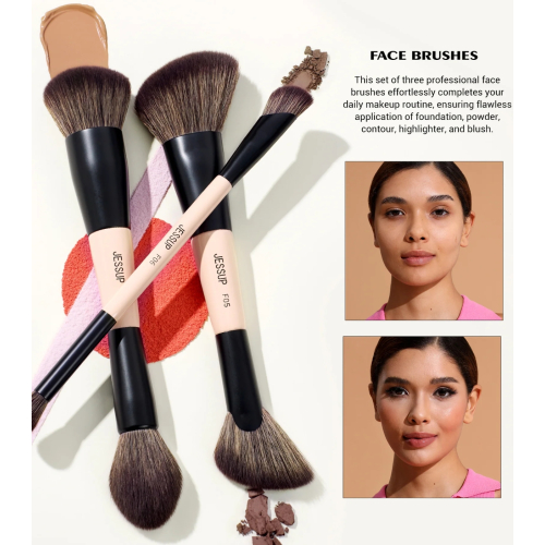 Jessup Beauty - *Collection VI* - Set of 7 brushes - T600: Peach Dust