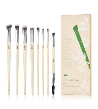 Jessup Beauty - *Eco-Friendly Makeup* - 8 piece brush set - T328: Burlywood