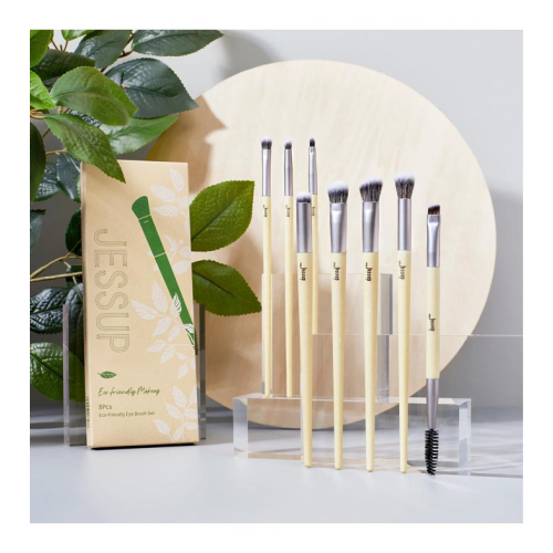 Jessup Beauty - *Eco-Friendly Makeup* - 8 piece brush set - T328: Burlywood