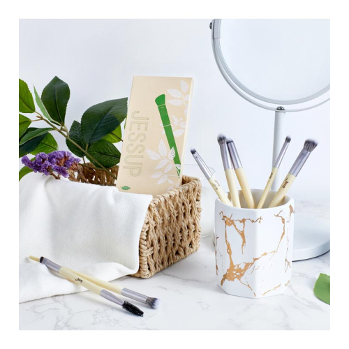 Jessup Beauty - *Eco-Friendly Makeup* - 8 piece brush set - T328: Burlywood