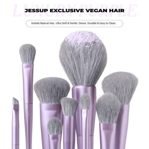 Jessup Beauty - *Everyday Glam* - Brush Set 14pc Luxury Purple - T512