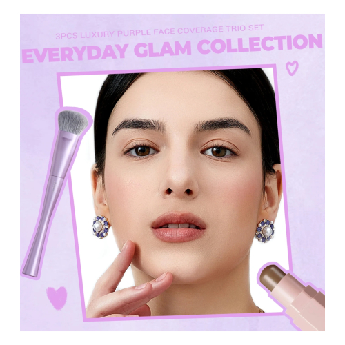 Jessup Beauty - *Everyday Glam* - Brush Set Face Coverage Trio - T513