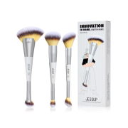 Jessup Beauty - *Innovation in Hand, Beauty in Heart* - Set of 3 Double Brushes - Quiet Gray