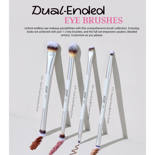 Jessup Beauty - *Innovation in Hand, Beauty in Heart* - Set of 7 Double Brushes - Quiet Gray