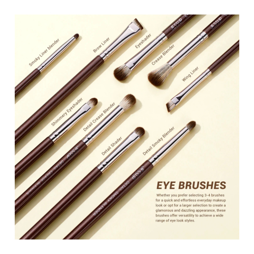 Jessup Beauty - *Makeup Essentials in a Box* - 15 Brush Set - Shimmer Brown