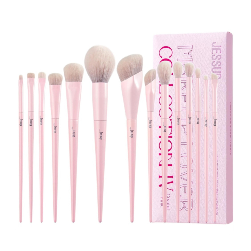 Jessup Beauty - *Makeup Lover Collection IV* - Set of 14 brushes - Crystal Pink
