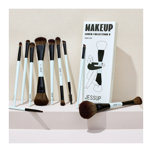 Jessup Beauty - *Makeup Lover Collection V* - Set of 10 brushes - Bright Cyan