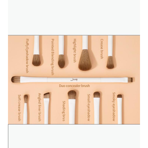 Jessup Beauty - *Makeup Lover Collection* - 10 Piece Brush Set - T330: Light Gray