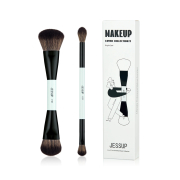 Jessup Beauty - *Makeup Lover Collection V* - Set of 2 Double Brushes - Bright Cyan