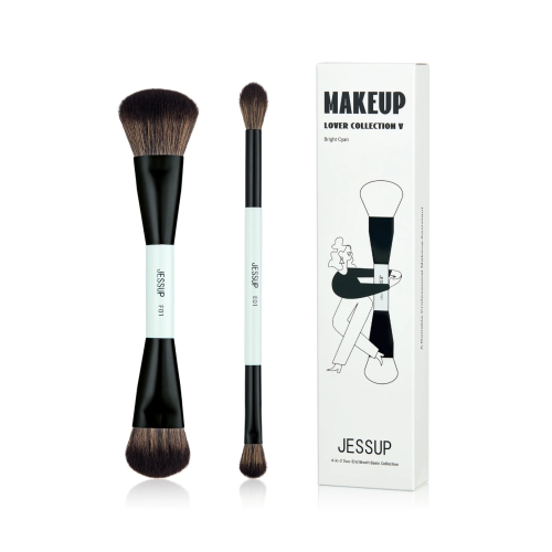 Jessup Beauty - *Makeup Lover Collection V* - Set of 2 Double Brushes - Bright Cyan