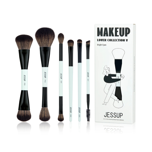 Jessup Beauty - *Makeup Lover Collection V* - Set of 6 brushes - Bright Cyan