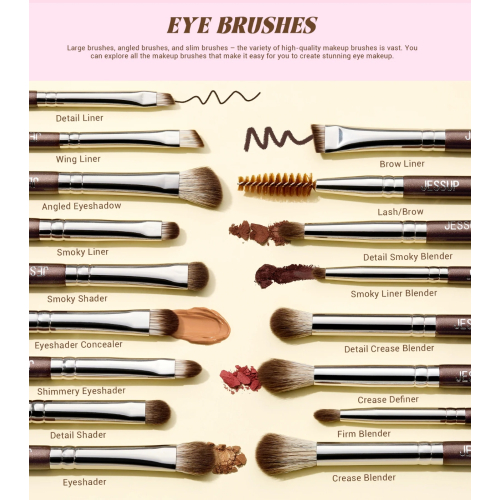 Jessup Beauty - *Master Collection* - Set of 25 brushes - Shimmer Brown