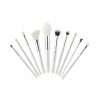 Jessup Beauty - 10 pcs Brush Set - T243: White/Silver