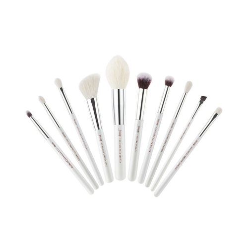 Jessup Beauty - 10 pcs Brush Set - T243: White/Silver