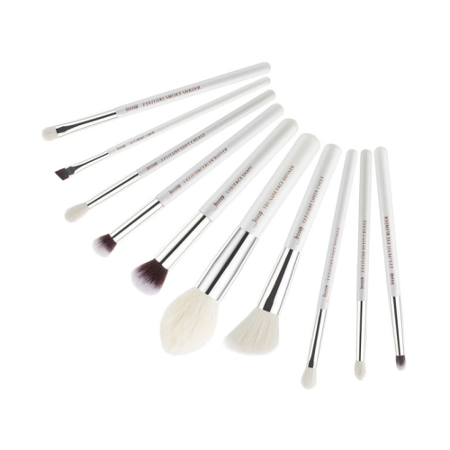 Jessup Beauty - 10 pcs Brush Set - T243: White/Silver