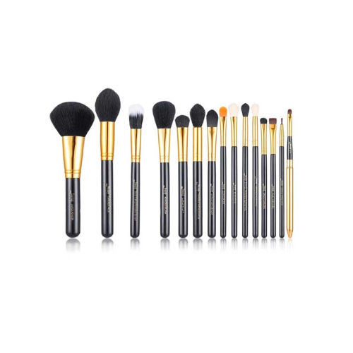 Jessup Beauty - 15 pcs Brush Set - T093: Black/Gold