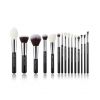 Jessup Beauty - 15 pcs Brush Set - T180: Black/Silver