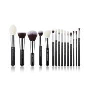 Jessup Beauty - 15 pcs Brush Set - T180: Black/Silver