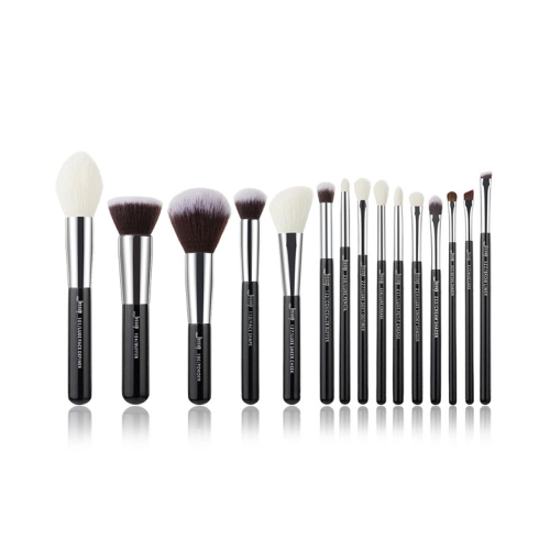 Jessup Beauty - 15 pcs Brush Set - T180: Black/Silver
