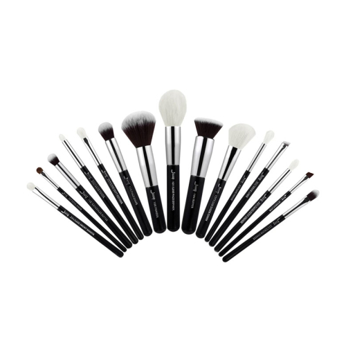 Jessup Beauty - 15 pcs Brush Set - T180: Black/Silver