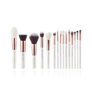 Jessup Beauty - 15 pieces brush set - T220: White/Rose Gold