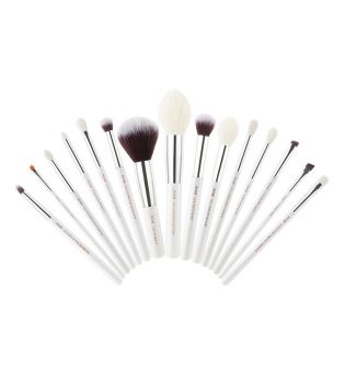 Jessup Beauty - 15 pcs Brush Set - T242: White/Silver