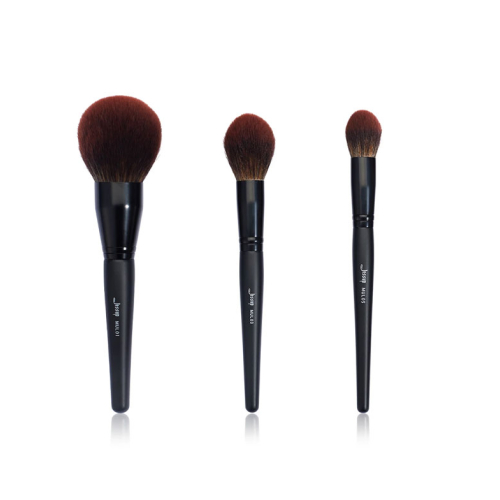 Jessup Beauty - 3 piece brush set Black Shimmer Collection - T274: Makeup Lover (Phantom Black)
