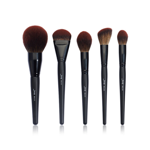 Jessup Beauty - 5 pieces brush set Black Face Collection - T273: Makeup Lover (Phantom Black)