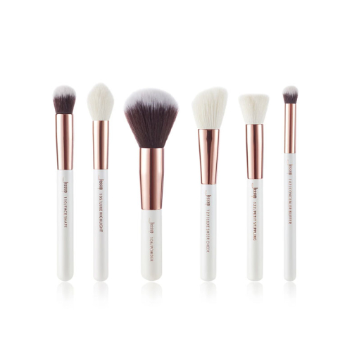 Jessup Beauty - 6 pcs Brush Set - T224: White/Rose Gold