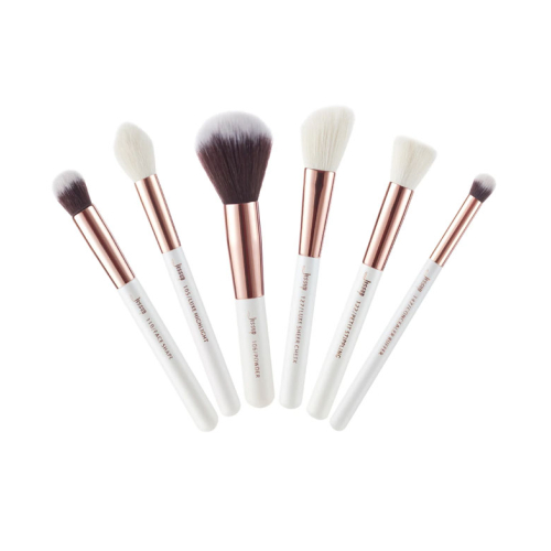 Jessup Beauty - 6 pcs Brush Set - T224: White/Rose Gold