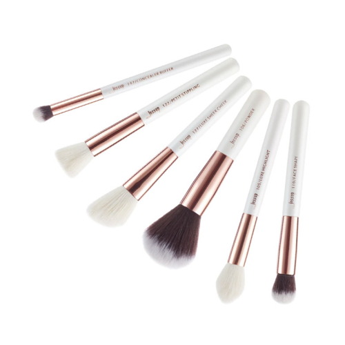 Jessup Beauty - 6 pcs Brush Set - T224: White/Rose Gold