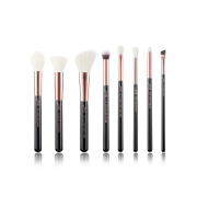 Jessup Beauty - 8 pcs Brush Set - T158: Black/Rose Gold