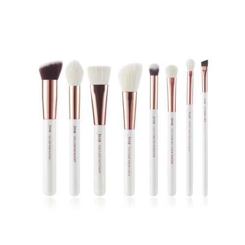 Jessup Beauty - 8 piece brush set - T219: White/Rose Gold