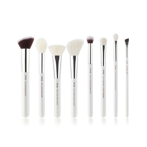 Jessup Beauty - 8 piece brush set - T239: White/Silver