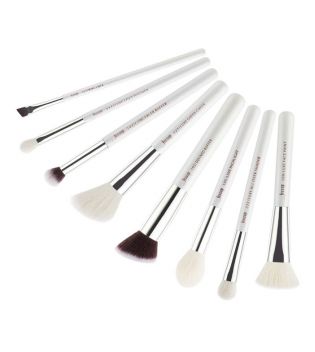 Jessup Beauty - 8 piece brush set - T239: White/Silver