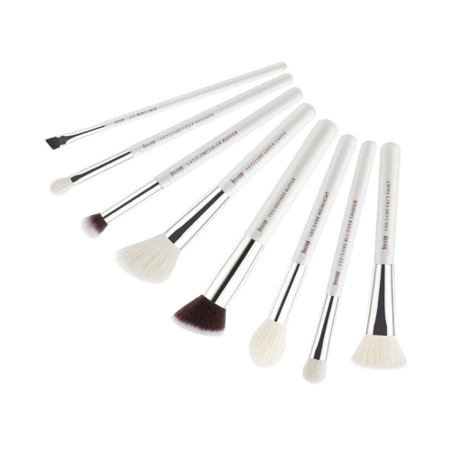 Jessup Beauty - 8 piece brush set - T239: White/Silver