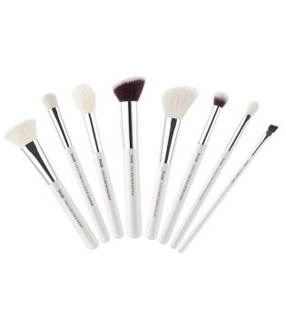 Jessup Beauty - 8 piece brush set - T239: White/Silver