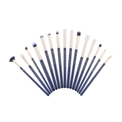 Jessup Beauty - 15 Piece Brush Set - T477: Prussian Blue / Golden Sands