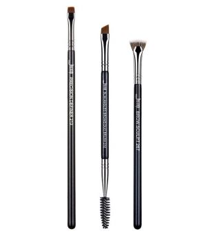 Jessup Beauty - PRO 3 Piece Eyebrow Brush Set - T326: Black/Silver