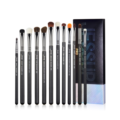 Jessup Beauty - Brush set PRO 12pcs - T339: Black/Silver