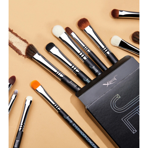 Jessup Beauty - Brush set PRO 12pcs - T339: Black/Silver